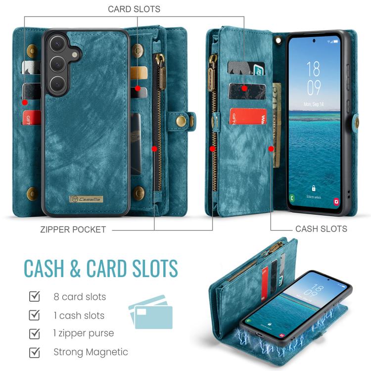 CaseMe 008 Detachable Multifunctional Leather Phone Case, For Samsung Galaxy A16 5G, For Samsung Galaxy A17
