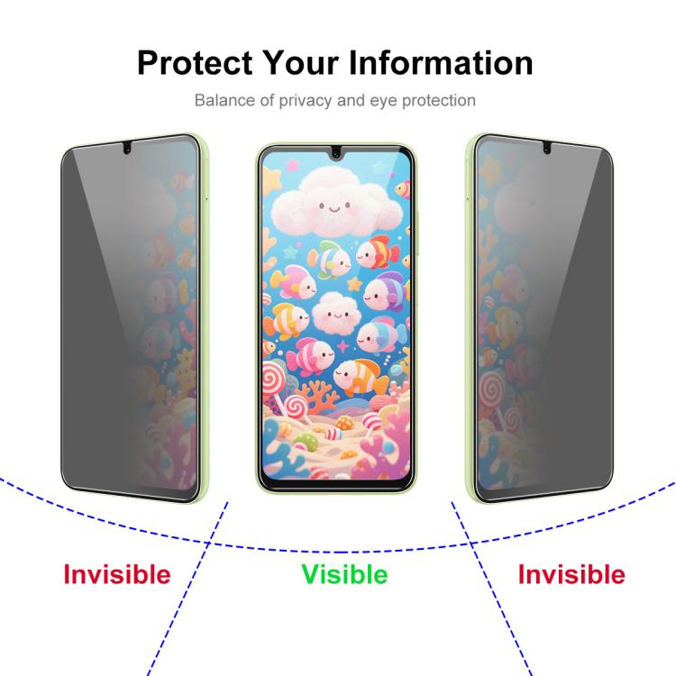 JUNSUNMAY 25 PCS/Pack Privacy Screen Protector Tempered Glass Film, For Samsung Galaxy A08 / A07, For Samsung Galaxy A18 / A17, For Galaxy S26 FE 5G, For Samsung Galaxy A37 / A57 5G, For Samsung Galaxy A27 5G, For Samsung Galaxy S25 FE 5G              ...