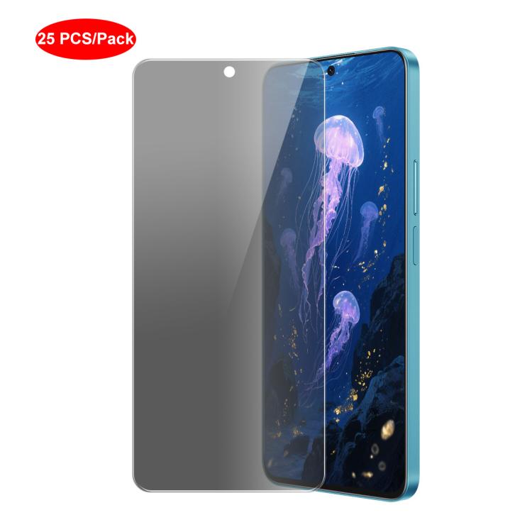 JUNSUNMAY 25 PCS/Pack Privacy Screen Protector Tempered Glass Film, For Samsung Galaxy A08 / A07, For Samsung Galaxy A18 / A17, For Galaxy S26 FE 5G, For Samsung Galaxy A37 / A57 5G, For Samsung Galaxy A27 5G, For Samsung Galaxy S25 FE 5G              ...