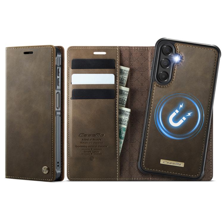 CaseMe C49 Magnetic RFID Blocking Detachable Wallet Leather Phone Case, For Samsung Galaxy S25 Ultra 5G, For Samsung Galaxy A16 5G, For Samsung Galaxy S24 FE 5G, For Samsung Galaxy S24 Ultra 5G