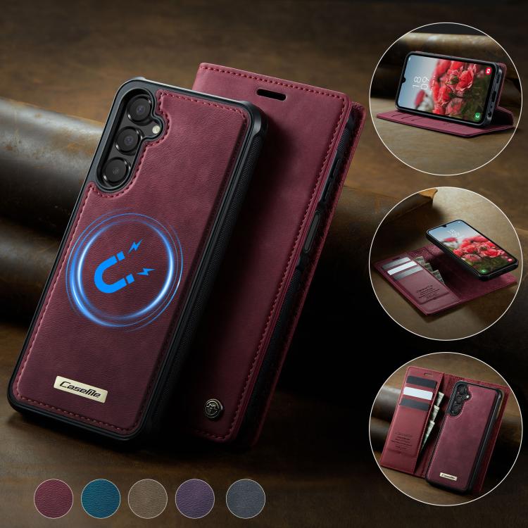 CaseMe C49 Magnetic RFID Blocking Detachable Wallet Leather Phone Case, For Samsung Galaxy S23 FE 5G, For Samsung Galaxy A54 5G, For Samsung Galaxy S23 Ultra 5G, For Samsung Galaxy S23+ 5G