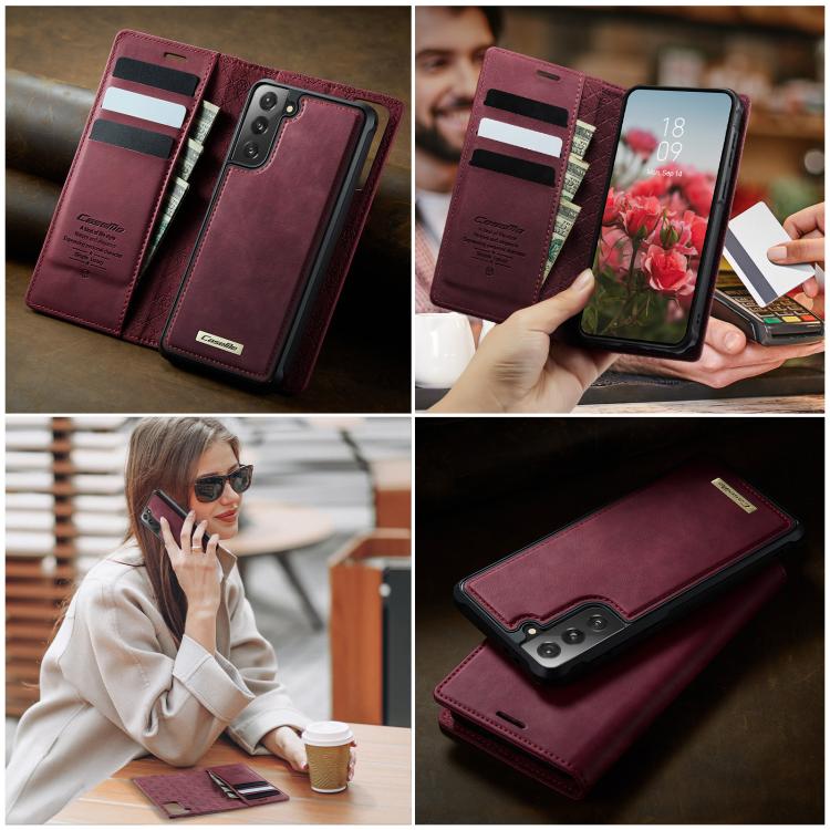 CaseMe C49 Magnetic RFID Blocking Detachable Wallet Leather Phone Case, For Samsung Galaxy S21+ 5G, For Samsung Galaxy S21 Ultra 5G, For Samsung Galaxy S20 Ultra, For Samsung Galaxy S20