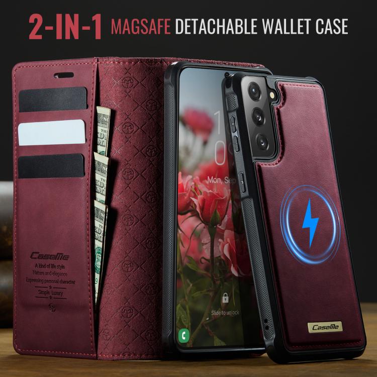 CaseMe C49 Magnetic RFID Blocking Detachable Wallet Leather Phone Case, For Samsung Galaxy S21+ 5G, For Samsung Galaxy S21 Ultra 5G, For Samsung Galaxy S20 Ultra, For Samsung Galaxy S20