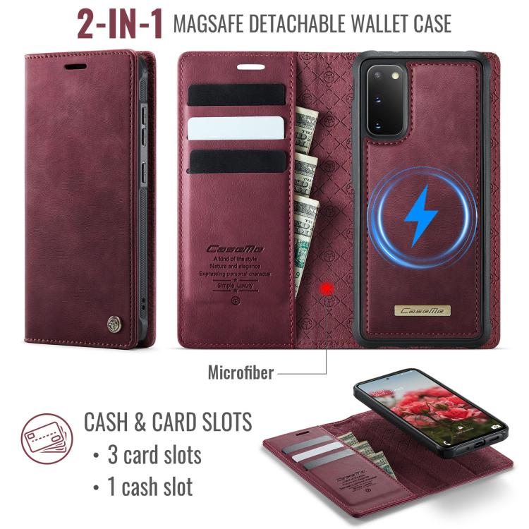 CaseMe C49 Magnetic RFID Blocking Detachable Wallet Leather Phone Case, For Samsung Galaxy S20+, For Samsung Galaxy A17, For Samsung Galaxy S24 / S25, For Samsung Galaxy S24+ / S25+