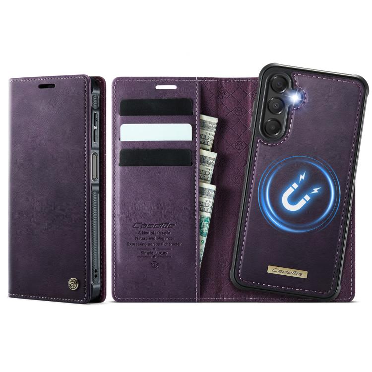 CaseMe C49 Magnetic RFID Blocking Detachable Wallet Leather Phone Case, For Samsung Galaxy A14 5G / M44, For Samsung Galaxy A55 / A35 5G, For Samsung Galaxy A13 / A04s, For Samsung Galaxy A52 / A52s