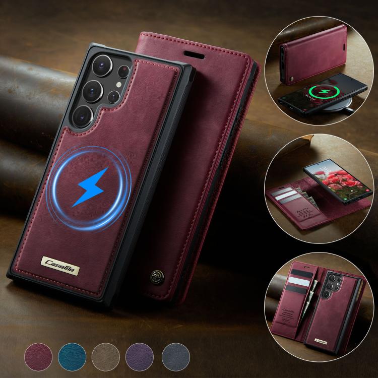CaseMe C49 Magnetic RFID Blocking Detachable Wallet Leather Phone Case, For Samsung Galaxy S22+ 5G, For Samsung Galaxy S22 5G, For Samsung Galaxy S21 FE 5G, For Samsung Galaxy S21 5G