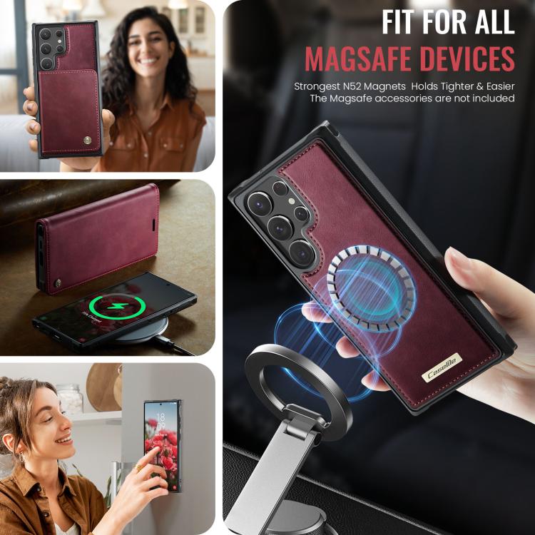 CaseMe C49 Magnetic RFID Blocking Detachable Wallet Leather Phone Case, For Samsung Galaxy S22+ 5G, For Samsung Galaxy S22 5G, For Samsung Galaxy S21 FE 5G, For Samsung Galaxy S21 5G