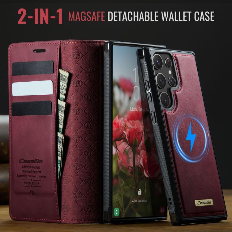 CaseMe C49 Magnetic RFID Blocking Detachable Wallet Leather Phone Case, For Samsung Galaxy S22+ 5G, For Samsung Galaxy S22 5G, For Samsung Galaxy S21 FE 5G, For Samsung Galaxy S21 5G
