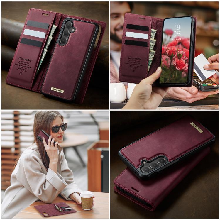 CaseMe C49 Magnetic RFID Blocking Detachable Wallet Leather Phone Case, For Samsung Galaxy A14 5G / M44, For Samsung Galaxy A55 / A35 5G, For Samsung Galaxy A13 / A04s, For Samsung Galaxy A52 / A52s