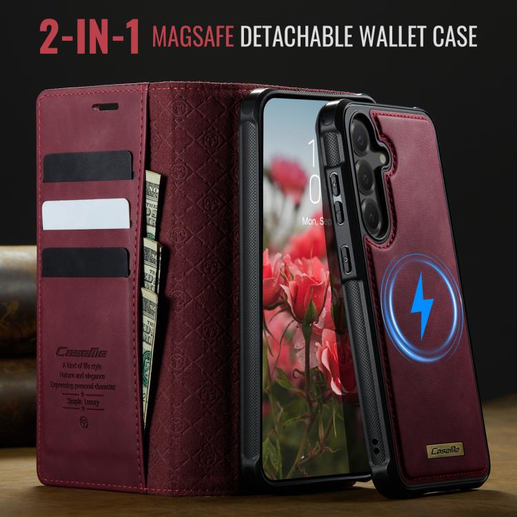 CaseMe C49 Magnetic RFID Blocking Detachable Wallet Leather Phone Case, For Samsung Galaxy A14 5G / M44, For Samsung Galaxy A55 / A35 5G, For Samsung Galaxy A13 / A04s, For Samsung Galaxy A52 / A52s