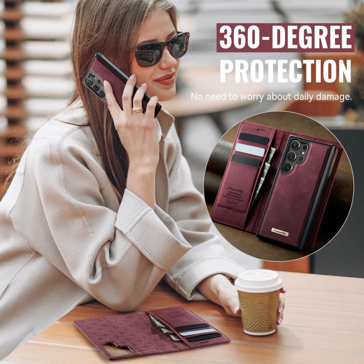 CaseMe C49 Magnetic RFID Blocking Detachable Wallet Leather Phone Case, For Samsung Galaxy A16 5G, For Samsung Galaxy S24 FE 5G, For Samsung Galaxy S24 Ultra 5G, For Samsung Galaxy A15