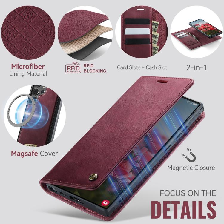 CaseMe C49 Magnetic RFID Blocking Detachable Wallet Leather Phone Case, For Samsung Galaxy A16 5G, For Samsung Galaxy S24 FE 5G, For Samsung Galaxy S24 Ultra 5G, For Samsung Galaxy A15