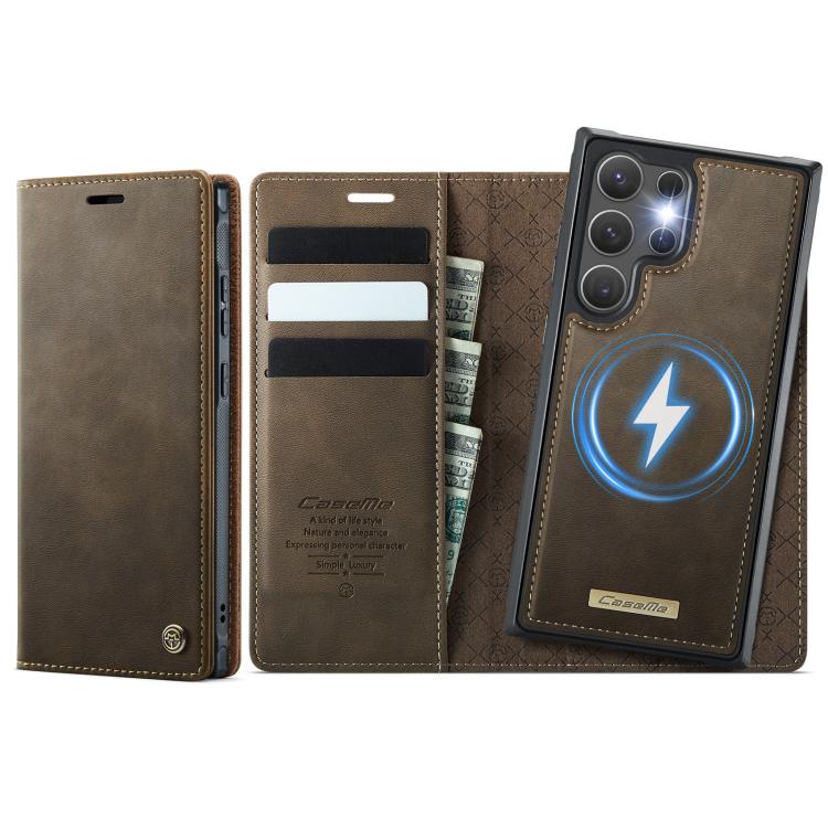 CaseMe C49 Magnetic RFID Blocking Detachable Wallet Leather Phone Case, For Samsung Galaxy S25 Ultra 5G, For Samsung Galaxy A16 5G, For Samsung Galaxy S24 FE 5G, For Samsung Galaxy S24 Ultra 5G