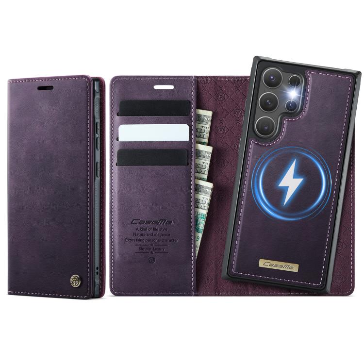 CaseMe C49 Magnetic RFID Blocking Detachable Wallet Leather Phone Case, For Samsung Galaxy S25 Ultra 5G, For Samsung Galaxy A16 5G, For Samsung Galaxy S24 FE 5G, For Samsung Galaxy S24 Ultra 5G