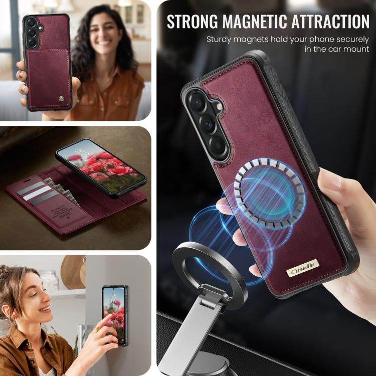 CaseMe C49 Magnetic RFID Blocking Detachable Wallet Leather Phone Case, For Samsung Galaxy S25 FE 5G, For Samsung Galaxy S25 Edge 5G, For Samsung Galaxy A56 5G, For Samsung Galaxy S25 Ultra 5G
