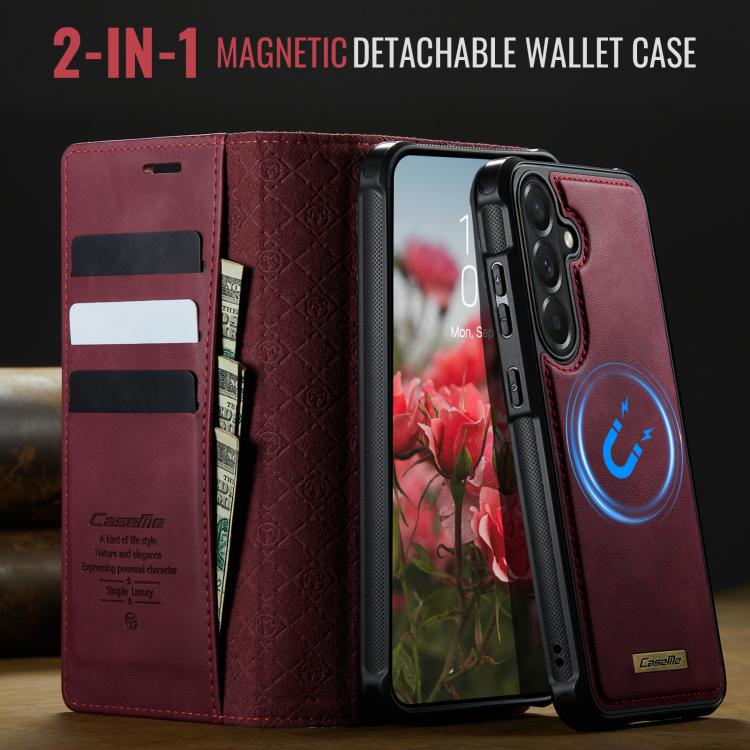 CaseMe C49 Magnetic RFID Blocking Detachable Wallet Leather Phone Case, For Samsung Galaxy S25 FE 5G, For Samsung Galaxy S25 Edge 5G, For Samsung Galaxy A56 5G, For Samsung Galaxy S25 Ultra 5G