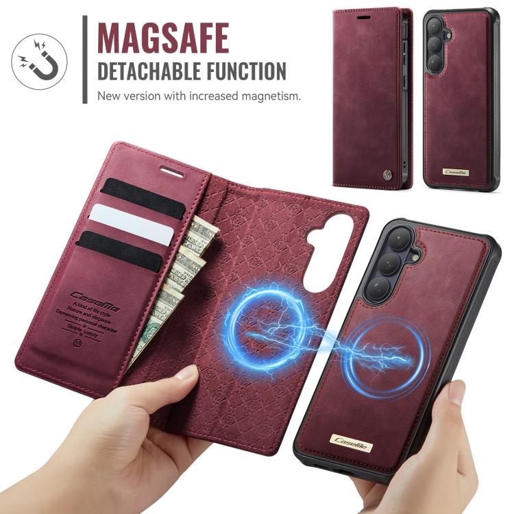 CaseMe C49 Magnetic RFID Blocking Detachable Wallet Leather Phone Case, For Samsung Galaxy S26+ 5G, For Samsung Galaxy S26 Ultra 5G, For Samsung Galaxy S26 5G, For Samsung Galaxy A57 5G