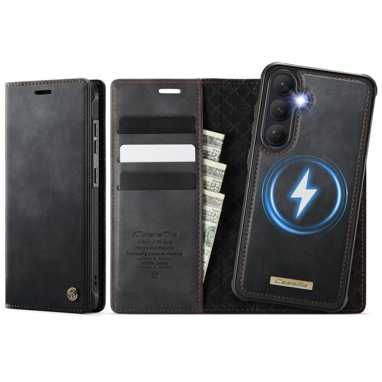 CaseMe C49 Magnetic RFID Blocking Detachable Wallet Leather Phone Case, For Samsung Galaxy S26+ 5G, For Samsung Galaxy S26 Ultra 5G, For Samsung Galaxy S26 5G, For Samsung Galaxy A57 5G