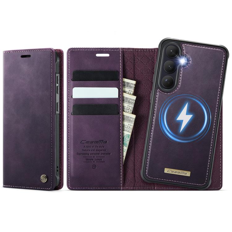 CaseMe C49 Magnetic RFID Blocking Detachable Wallet Leather Phone Case, For Samsung Galaxy S26+ 5G, For Samsung Galaxy S26 Ultra 5G, For Samsung Galaxy S26 5G, For Samsung Galaxy A57 5G
