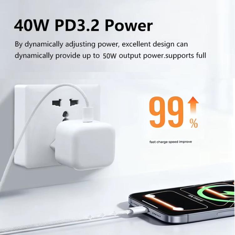 A3365 PD40W USB-C / Type-C Interface Charger, UK Plug, UK Plug