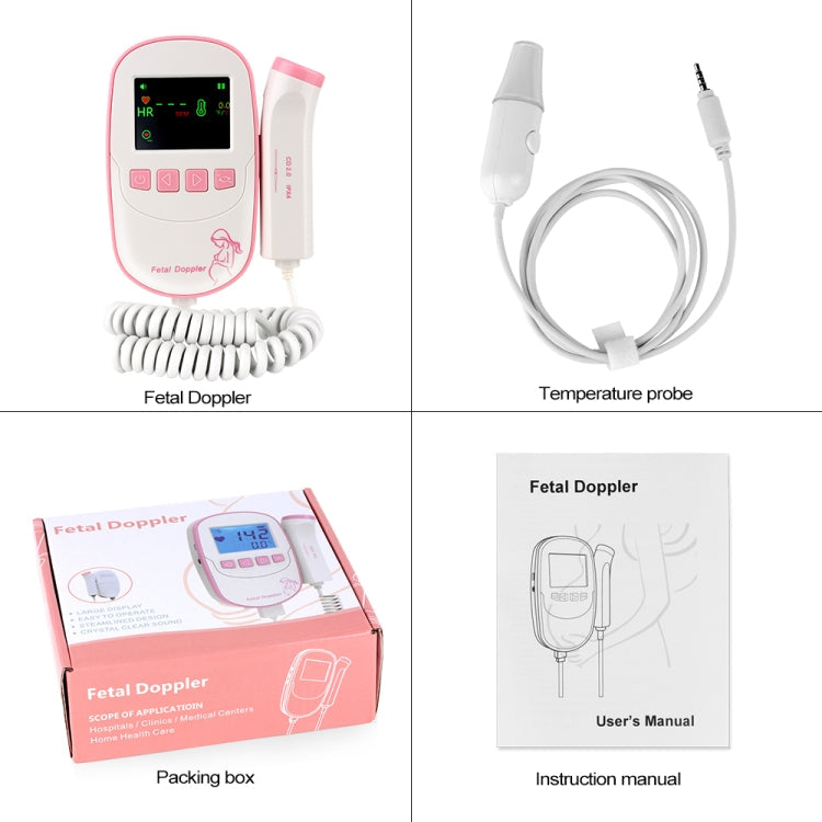 FD20P Fetal Doppler Ultrasound Baby Heartbeat Detector Monitor, FD20P