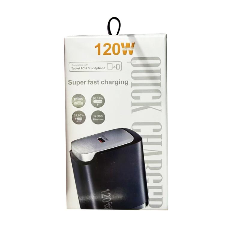 PD48 GaN 120W USB-C Laptop Power Supply with USB-C to USB-C Data Cable，UK Plug, UK Plug