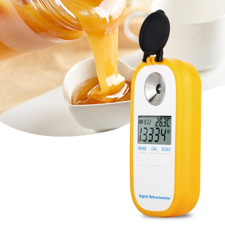 DR301 Digital Honey Refractometer Measuring Sugar Content Meter Range 090 Brix Refractometer Baume Honey Water Concentration Tool, DR301