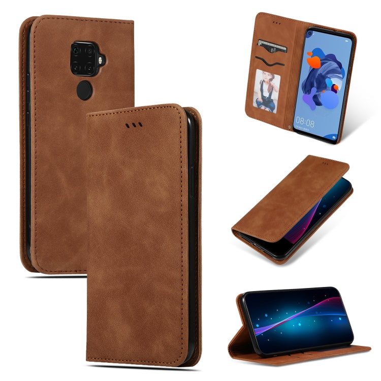 Retro Skin Feel Business Magnetic Horizontal Flip Leather Case, For Huawei Nova5i Pro