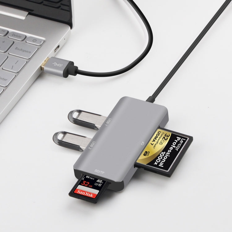 Onten 8107 USB3.0 HUB with CF SD TF Card Reader, 8107