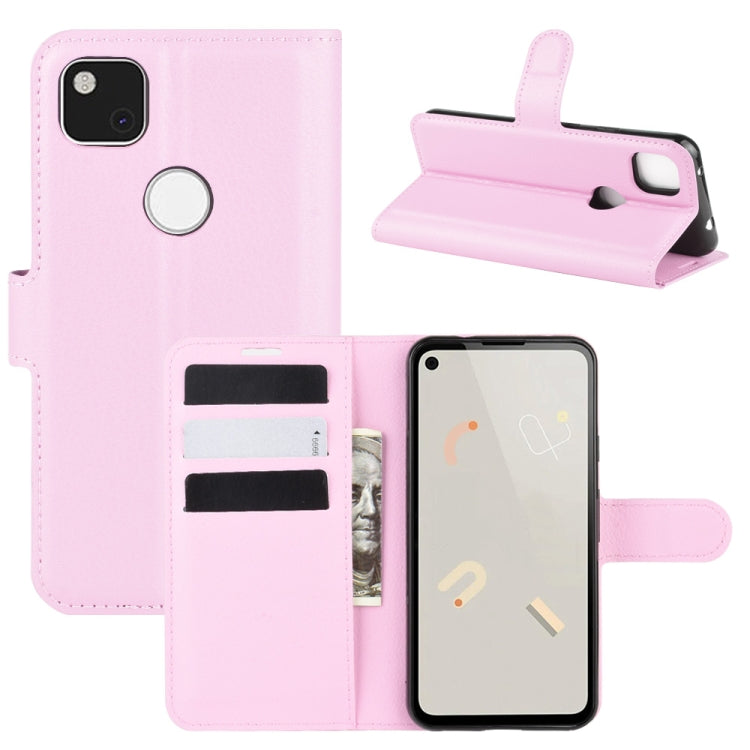 For Google Pixel 4a Litchi Texture Horizontal Flip Protective Case with Holder & Card Slots & Wallet, For Google Pixel 4a