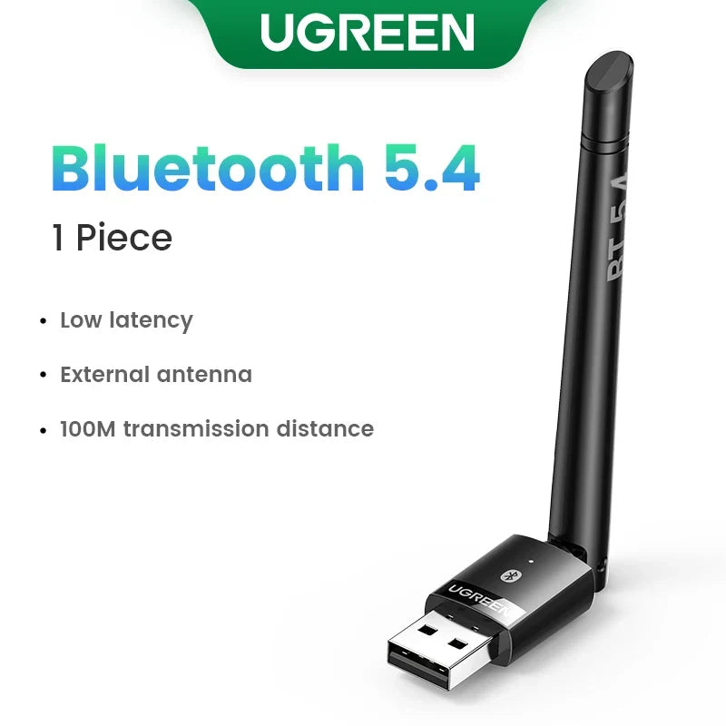 USB Bluetooth 5.3 5.4 Adapter 120M Dongle for PC Wireless Mouse Keyboard Music Audio Receiver Transmitter Bluetooth