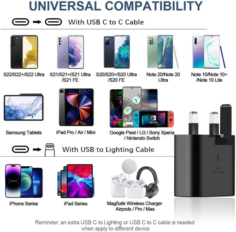 Samsung Genuine 25W USB C Fast Charging Adaptor Plug