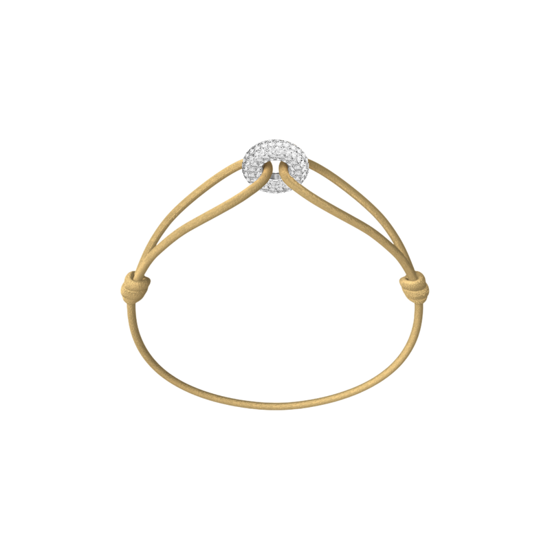 Mini Silver Soho Pavé Cord Bracelet