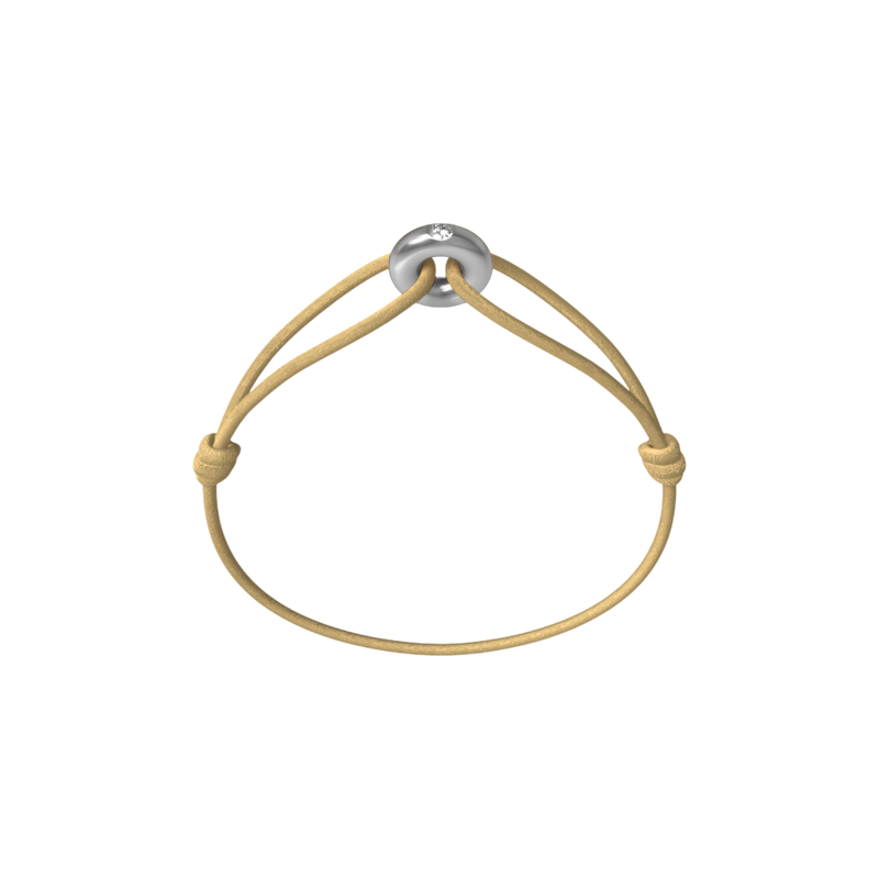 Mini Silver Soho Diamond Cord Bracelet