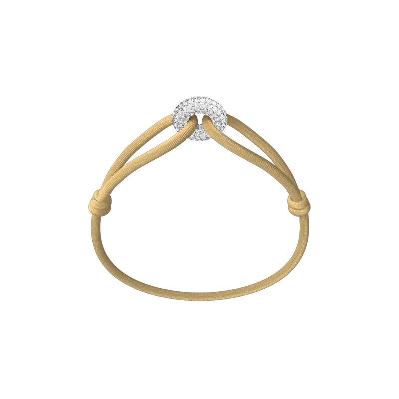 Silver Soho Pavé Cord Bracelet