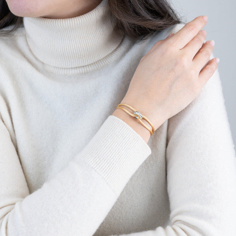 Silver Soho Diamond Cord Bracelet
