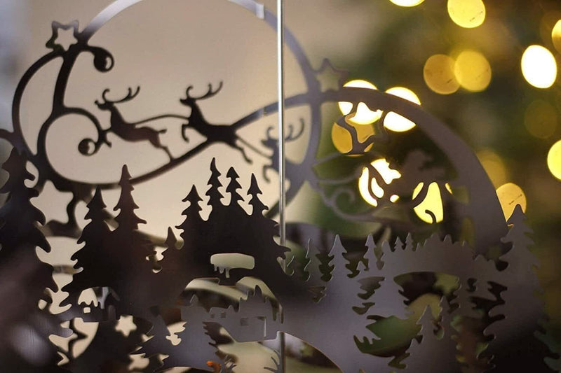 Christmas Santa Metal Tealight Candle Holder