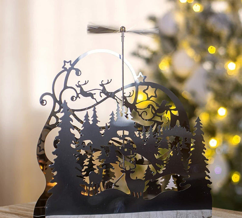 Christmas Santa Metal Tealight Candle Holder