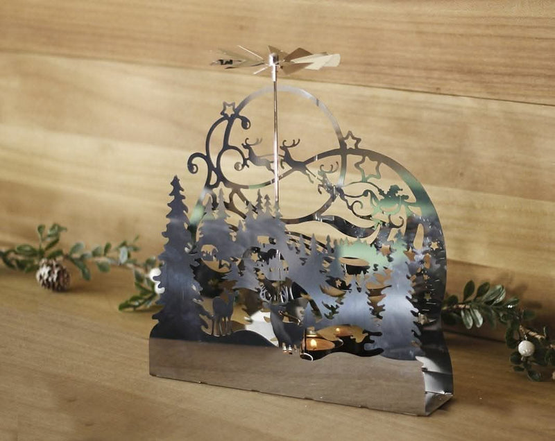 Christmas Santa Metal Tealight Candle Holder