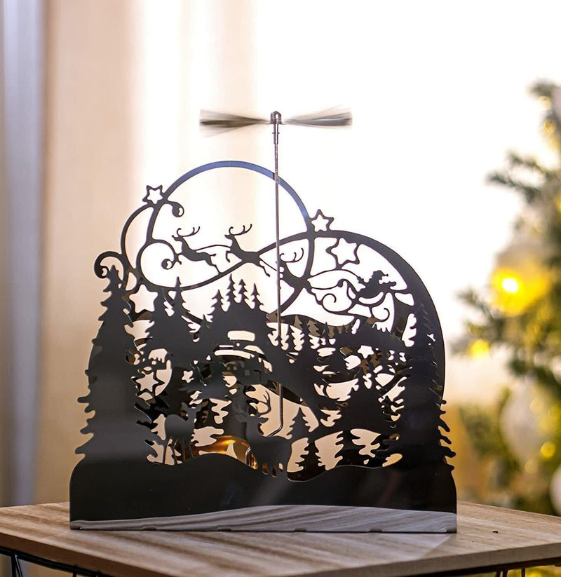 Christmas Santa Metal Tealight Candle Holder