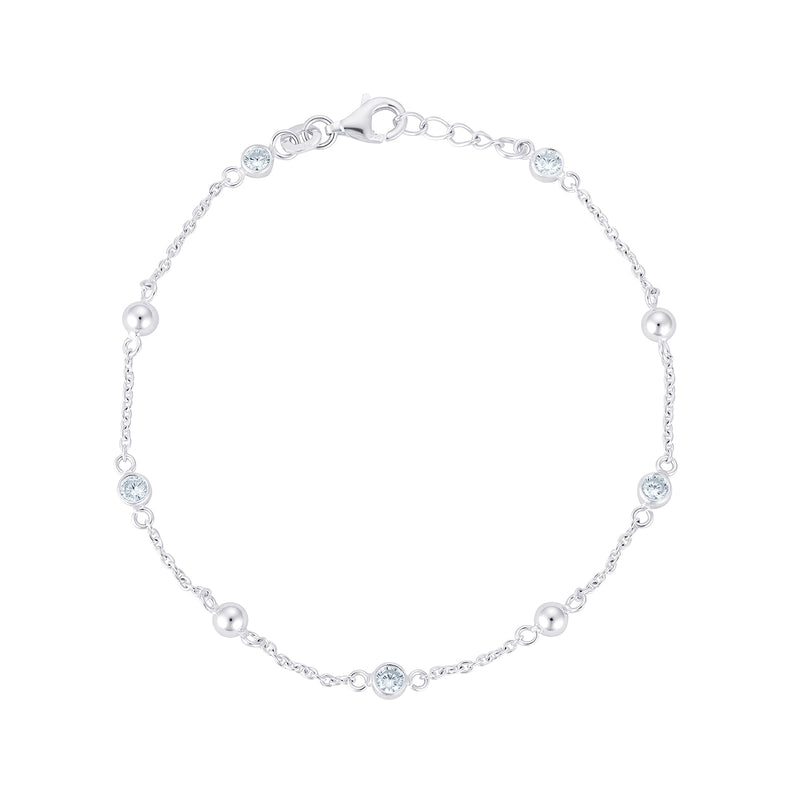 Satellite Beaded Cubic Zirconia Bracelet