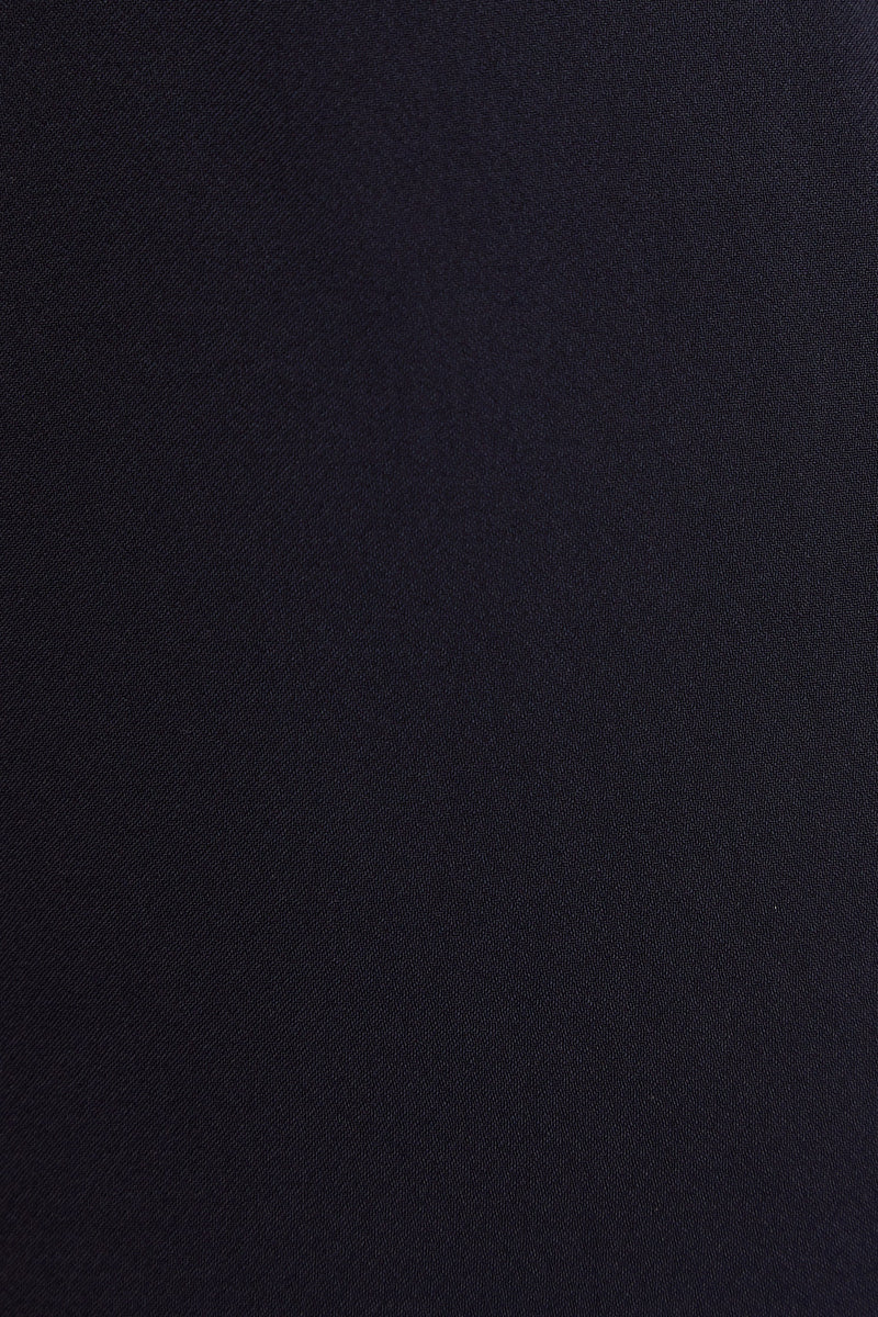 Urbain Satin Back Crepe Wrap Midi Dress - Navy