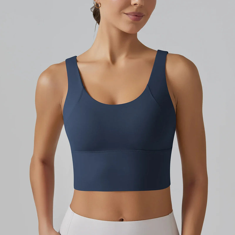 Yoga Bra Underwear Women Summer Shockproof Bra Beautiful Back Sports Running External Wear Training Fitness Yoga Tank Top Bra