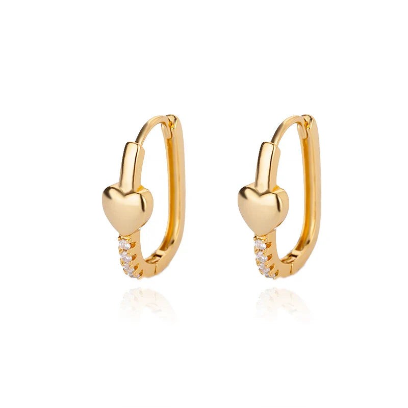 Luxury Star Pendientes Earrings For Women Girl Stainless Steel Minimalist Hoop Piercing 2024 New In y2k Jewelry aretes de mujer
