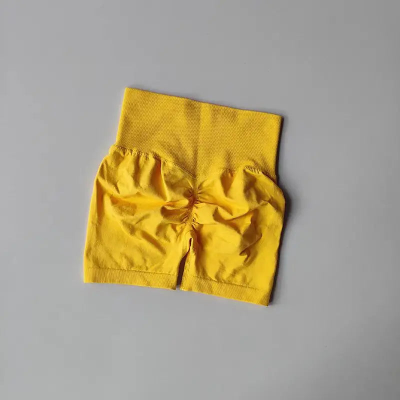 Summer High-Waist Women's Yoga Shorts Breathable Fitness Butt Lift Sports Running Shorts Cycling Push-Up Workout Gym Shorts