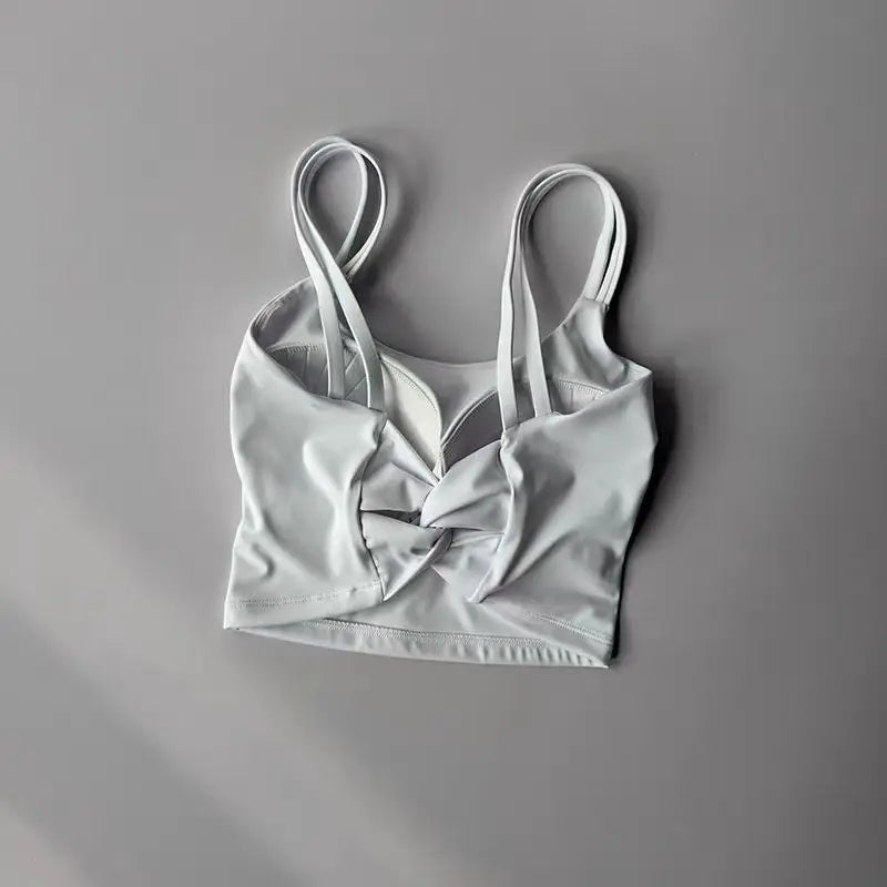 Women's Sports Bras Fitness Top, Sexy Lingerie, Push Up Fixed Pad, Yoga Bra, Back knotted Underwear, Running Vest, Gym Tops