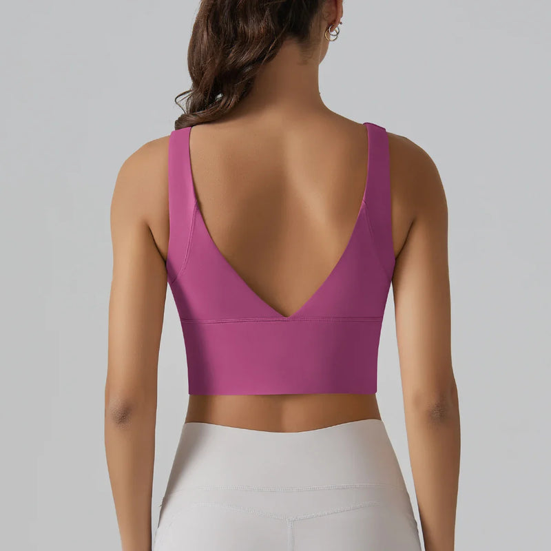 Yoga Bra Underwear Women Summer Shockproof Bra Beautiful Back Sports Running External Wear Training Fitness Yoga Tank Top Bra