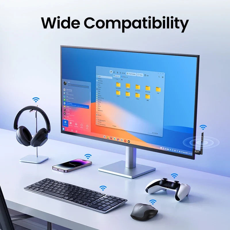 USB Bluetooth 5.3 5.4 Adapter 120M Dongle for PC Wireless Mouse Keyboard Music Audio Receiver Transmitter Bluetooth