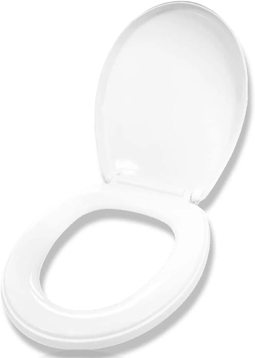 Luxury Bathroom Slow Soft Closing White Toilet Seat Easy To Clean Quick Release