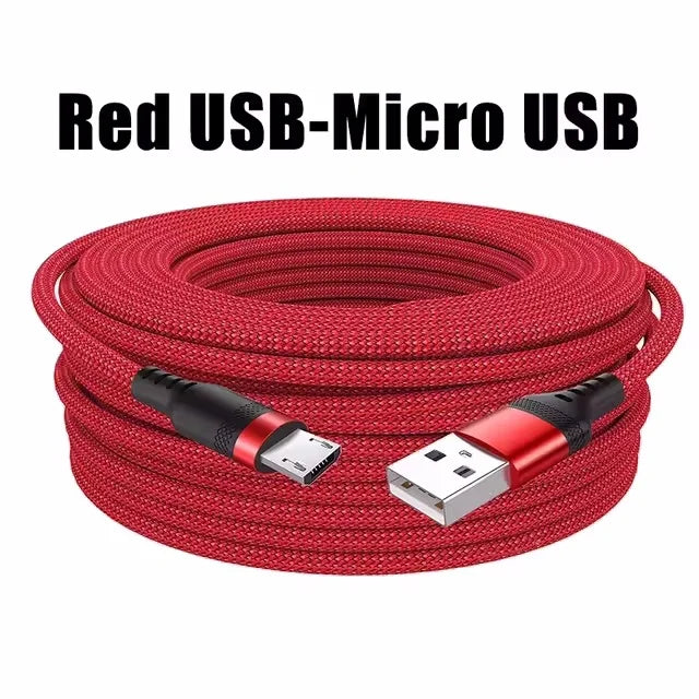 Universal USB Type C Cable 5A Super Fast Charge Cable 3m 5m 8m USB C Extend Data Cable For iphone 15 Samsung Huawei Xiaomi PS4/5